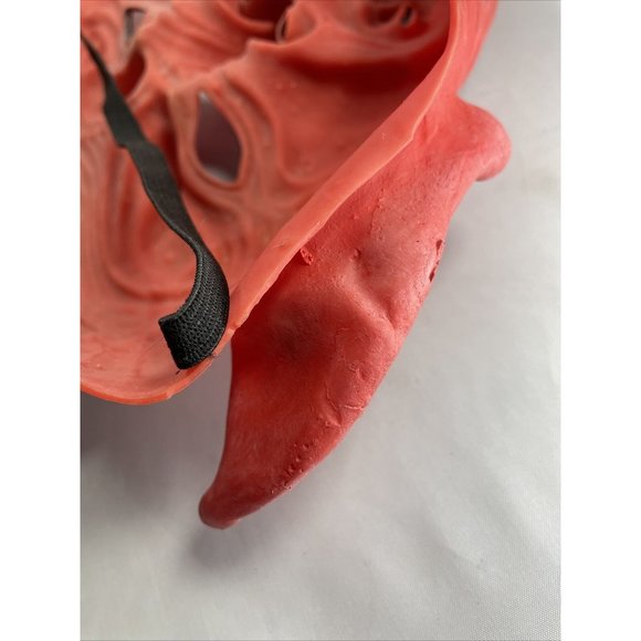 Red Scary Devil Horn Rubber Adult Cosplay Halloween Costume Party Mask - Picture 8 of 12